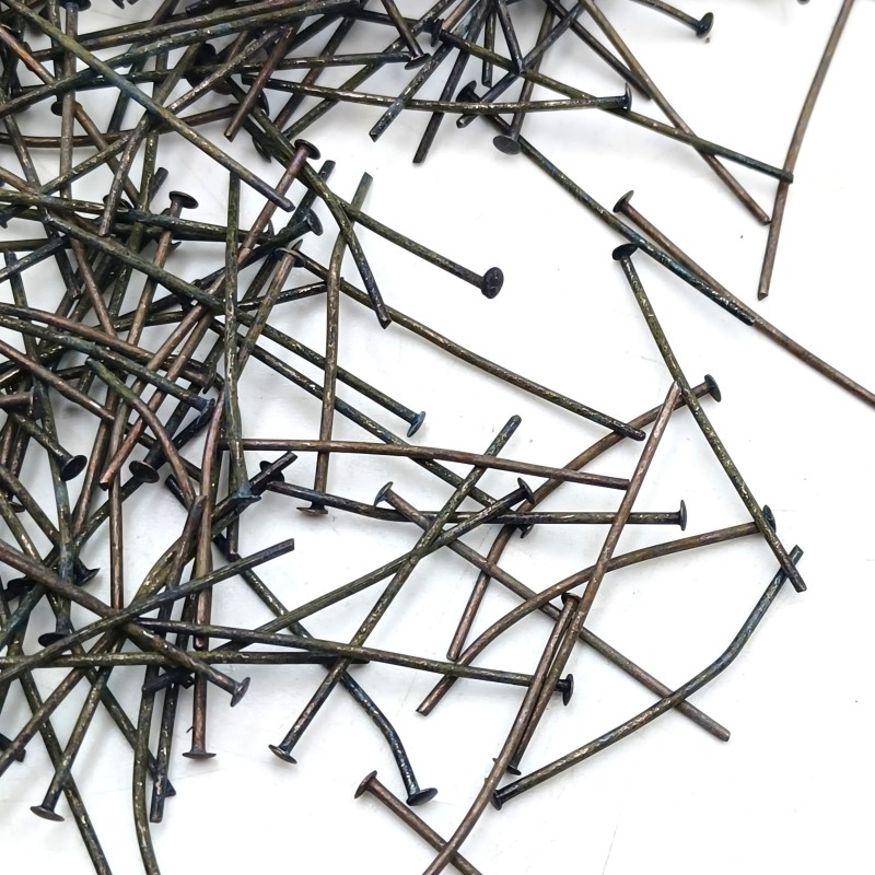 35mm CHANDELIER PINS IN OLD ANTIQUE BRASS. pack of 150
