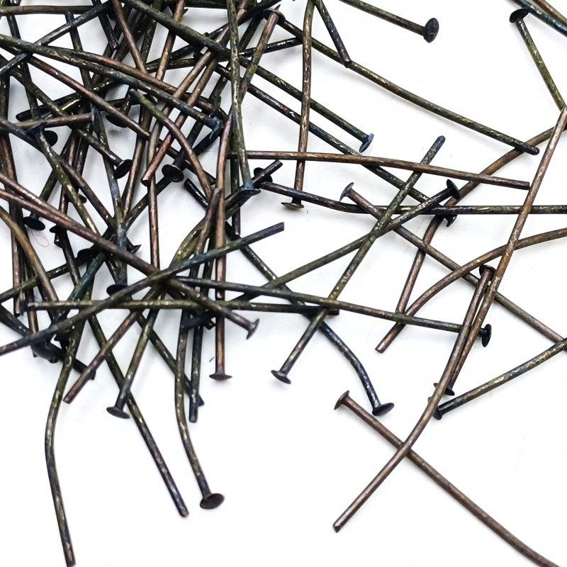 35mm CHANDELIER PINS IN OLD ANTIQUE BRASS. pack of 150