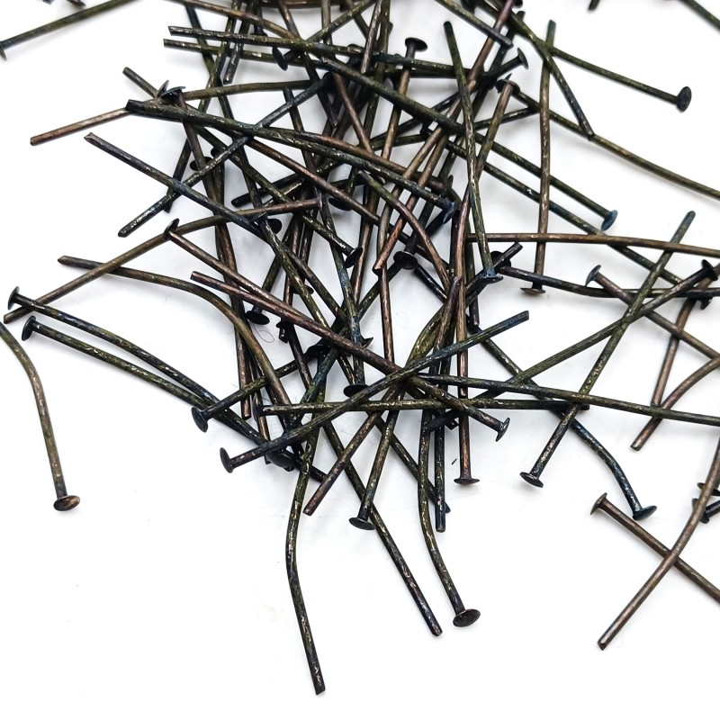 35mm CHANDELIER PINS IN OLD ANTIQUE BRASS. pack of 150