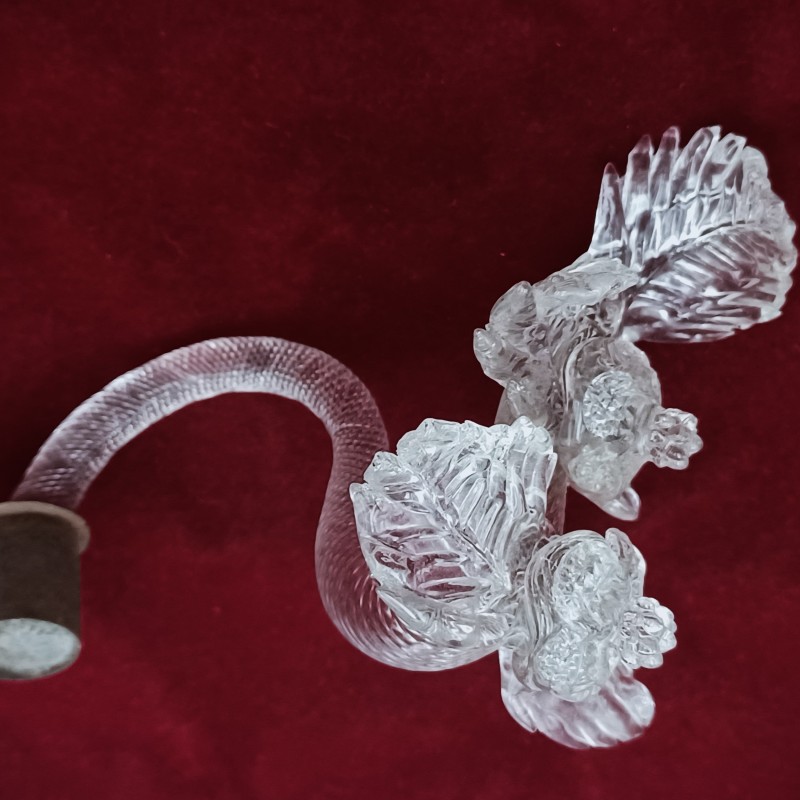 Vintage Murano Glass Chandelier Arm Replacement Venetian Art Glass Part