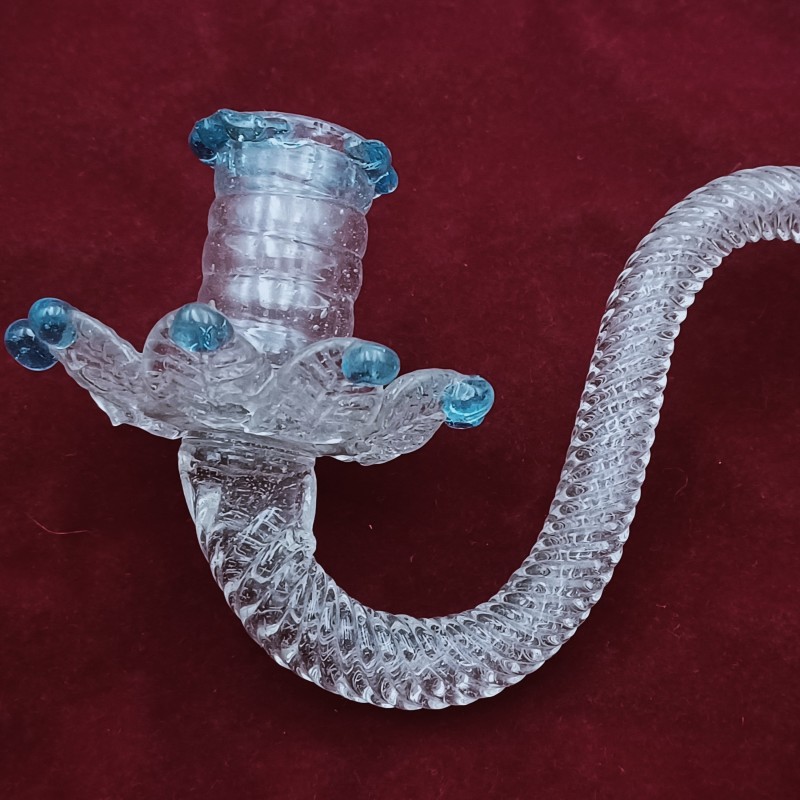 Murano Venetian Chandelier Arm Clear And Blue