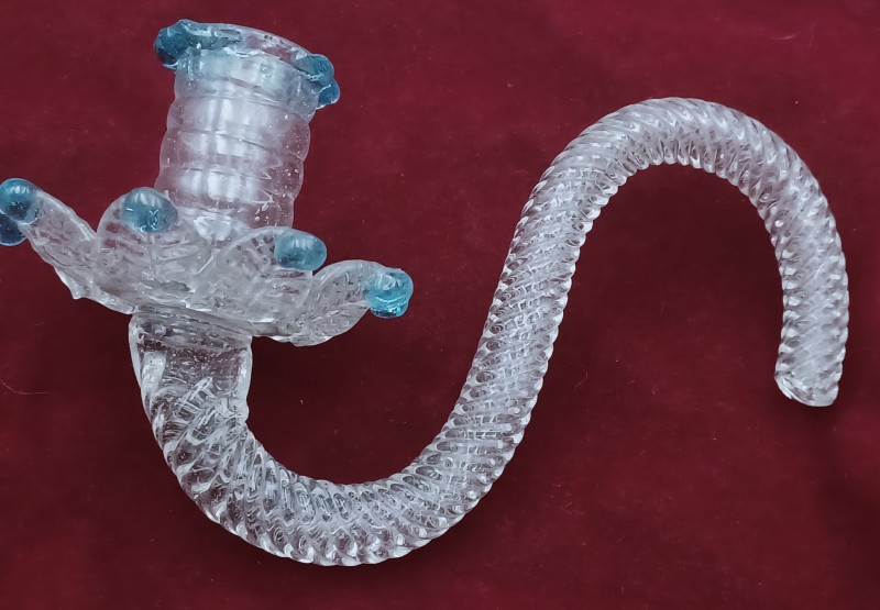 Murano Venetian Chandelier Arm Clear And Blue