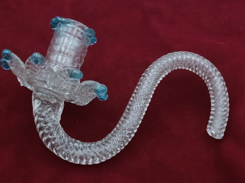 Murano Venetian Chandelier Arm Clear And Blue