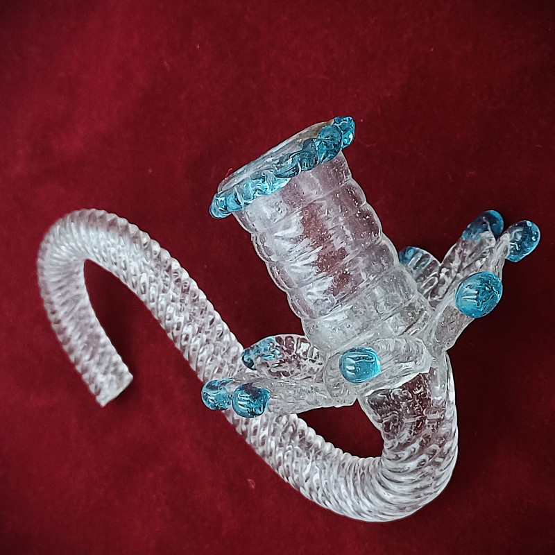 Murano Venetian Chandelier Arm Clear And Blue