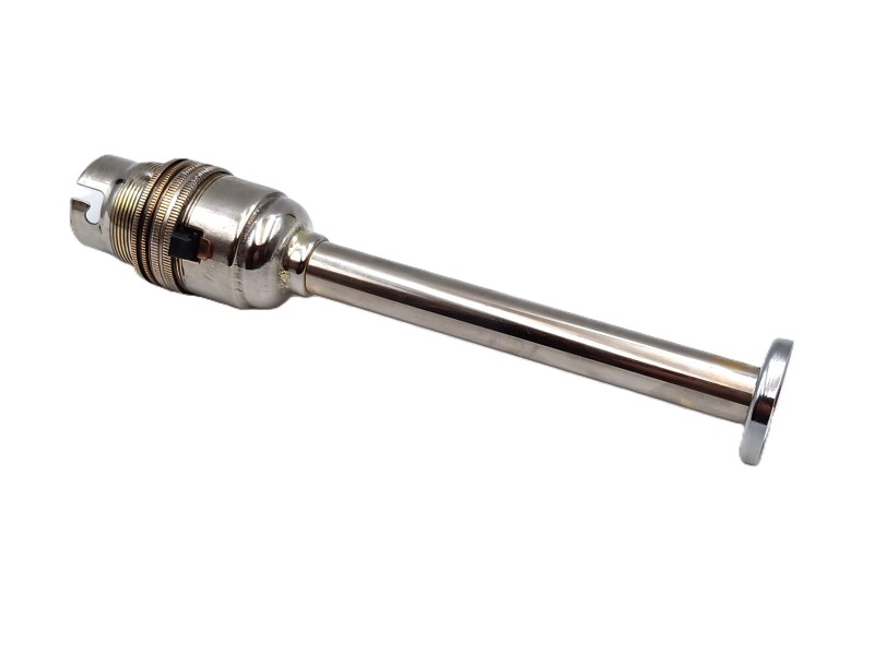 Switched Pedestal Lamp Holder B22 Nickel plated
