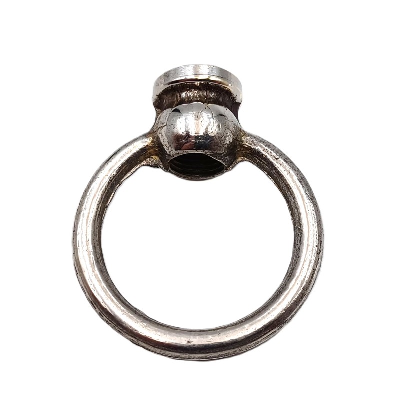 Chandelier hook closed loop solid brass nickel plated 10mm base thread