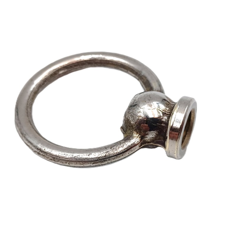 Chandelier hook closed loop solid brass nickel plated 10mm base thread