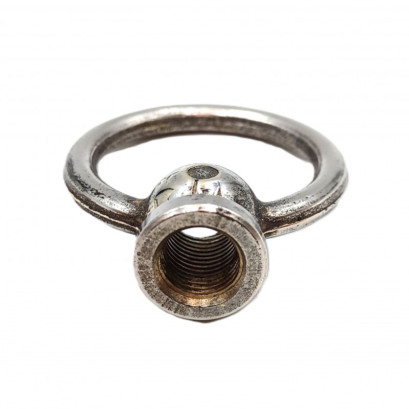 Chandelier hook closed loop solid brass nickel plated 10mm base thread