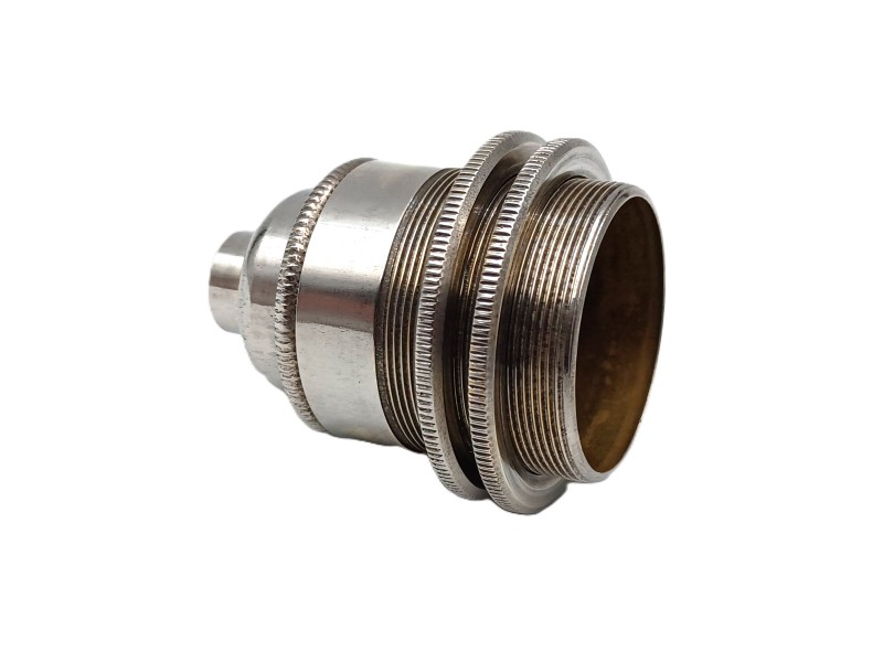 E27 3 part bulb holder lamp holder Nickel plated 10mm thread 