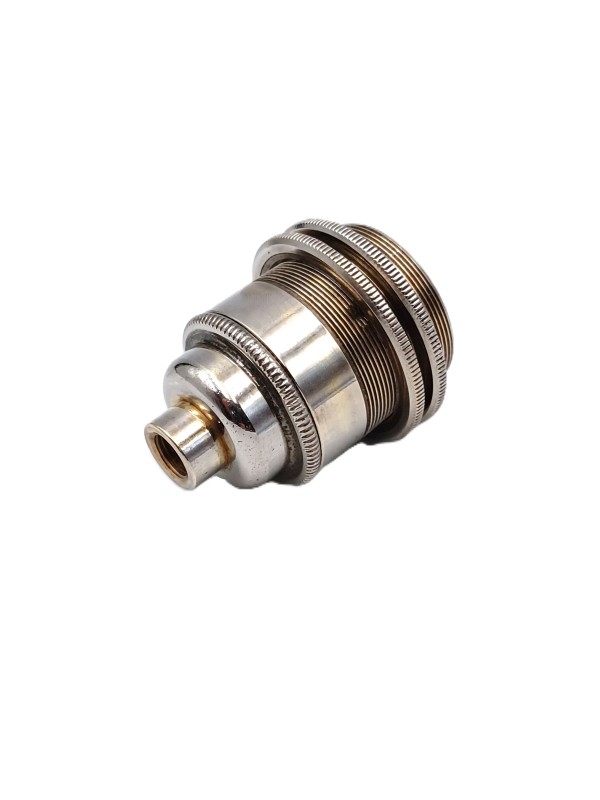 E27 3 part bulb holder lamp holder Nickel plated 10mm thread 