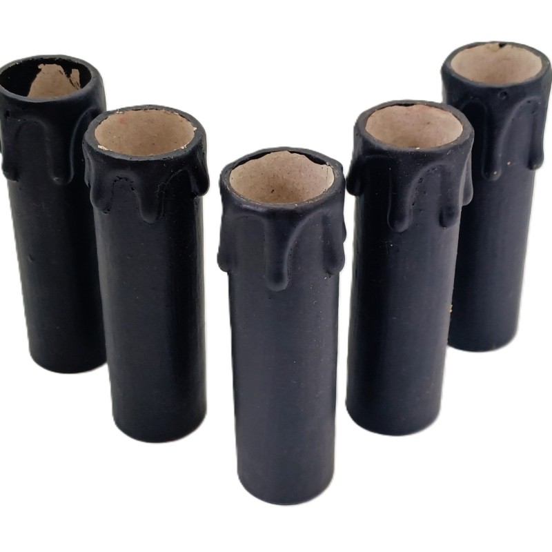 Candle Tube Black Drip Card 85mm x 22mm 