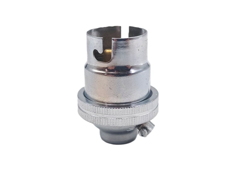 Lamp holder B22 chrome finish M10 thread