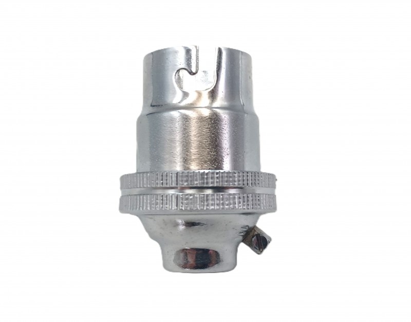 Lamp holder B22 chrome finish M10 thread