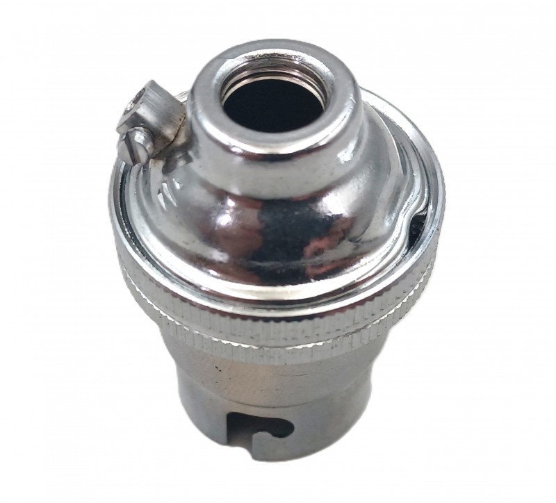 Lamp holder B22 chrome finish M10 thread