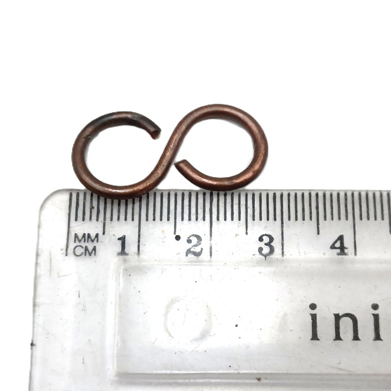 S hooks antique plated steel antique brass effect 3 pack