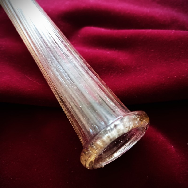 Antique Murano Chandelier Stem Glass tinted