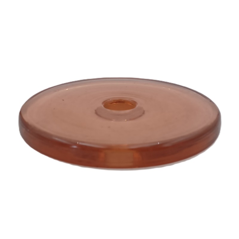 Chandelier drip pan pink tint