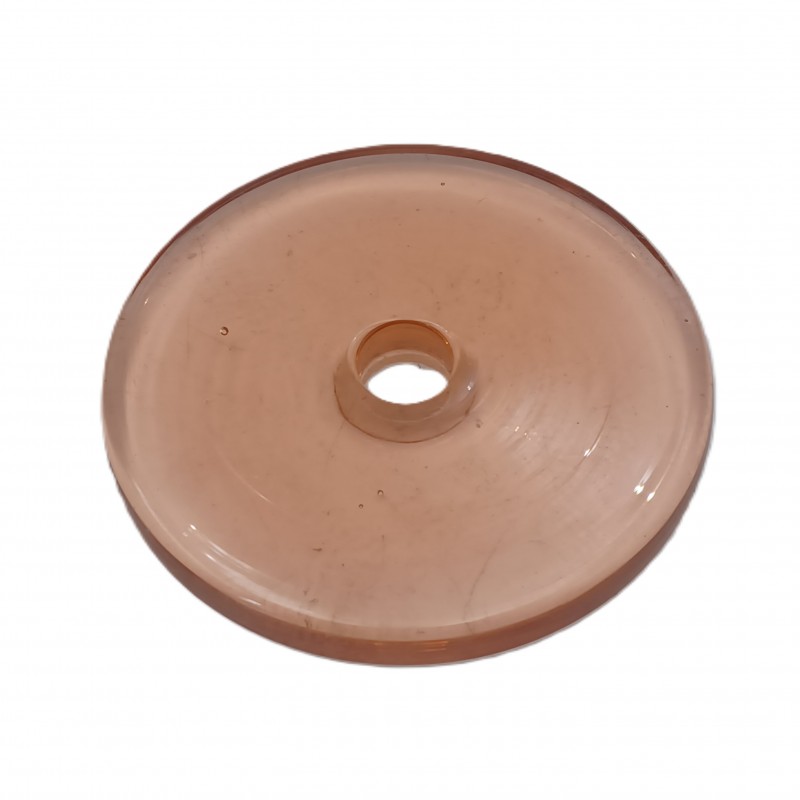 Chandelier drip pan pink tint