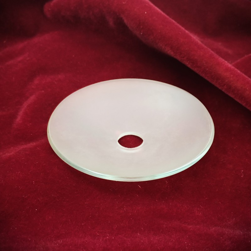VINTAGE CHANDELIER FROSTED GLASS DISH
