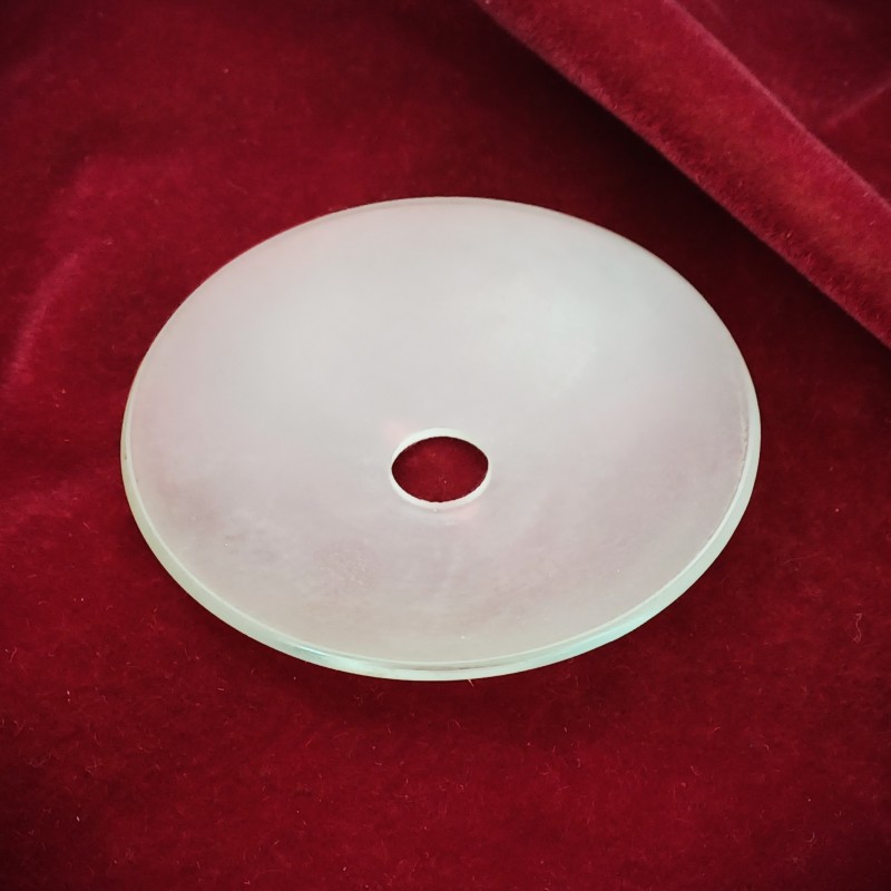 VINTAGE CHANDELIER FROSTED GLASS DISH