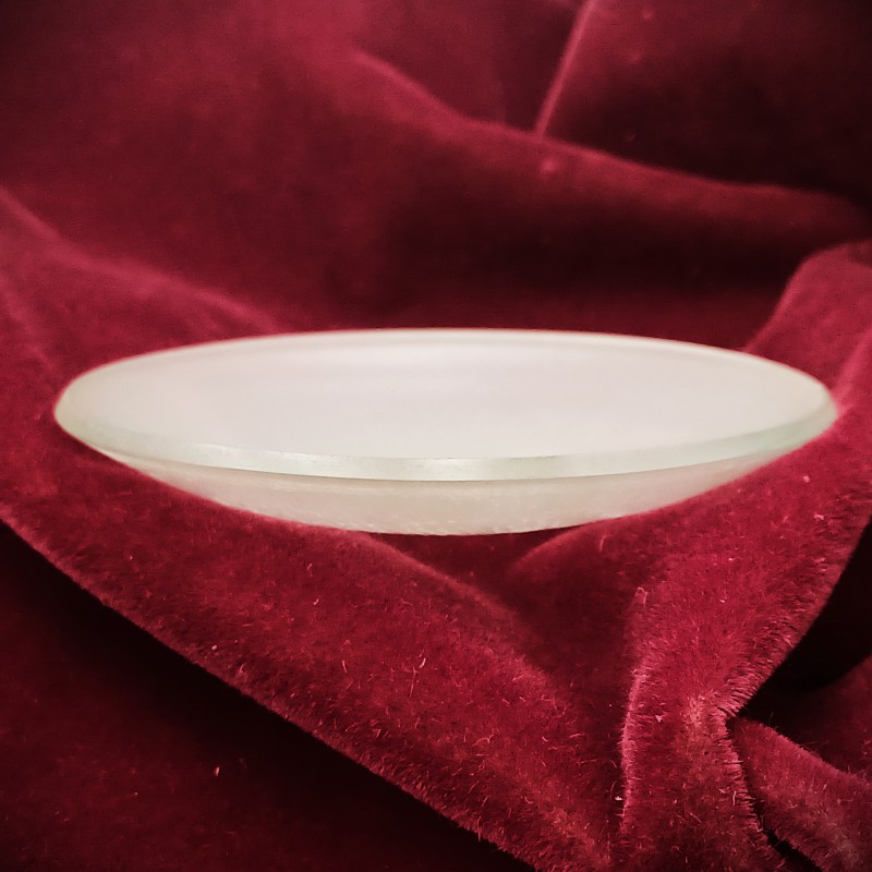 VINTAGE CHANDELIER FROSTED GLASS DISH