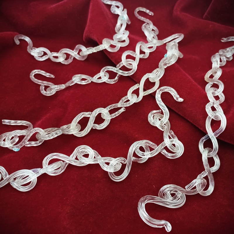Venetian clear Glass Chain 5 lengths