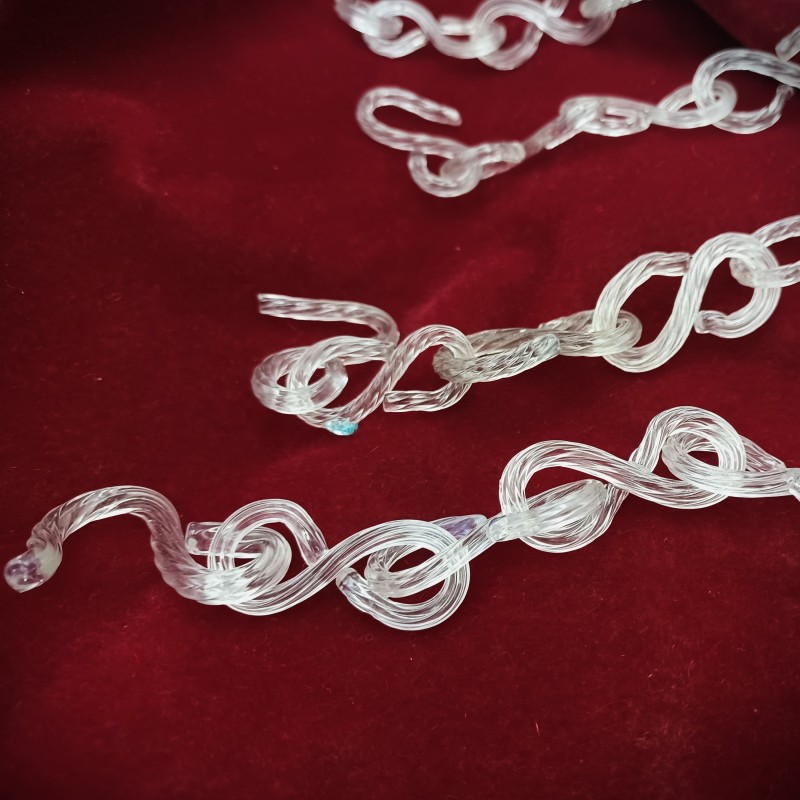 Venetian clear Glass Chain 5 lengths