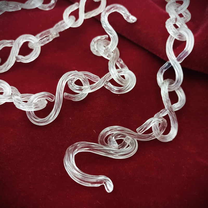 Venetian clear Glass Chain 5 lengths