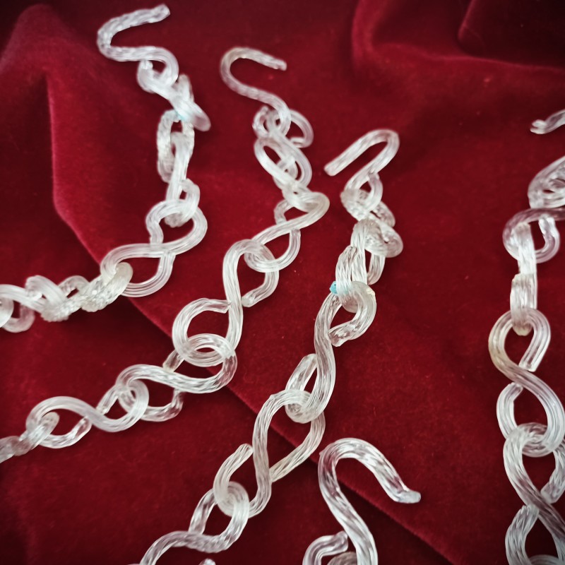 Venetian clear Glass Chain 5 lengths