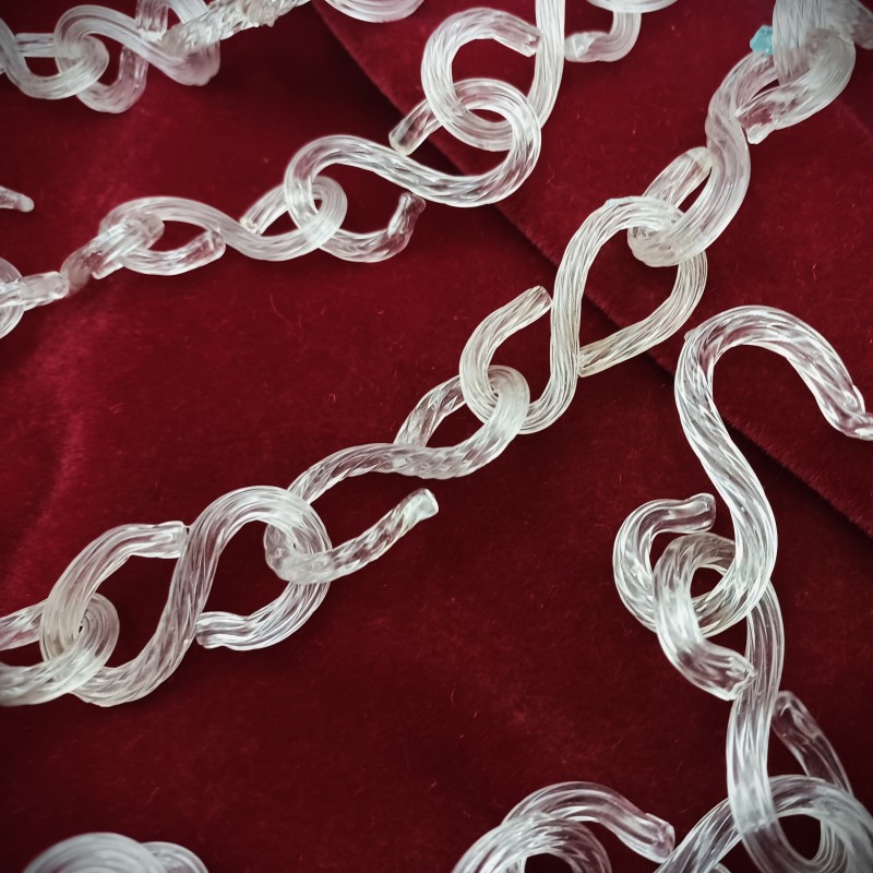 Venetian clear Glass Chain 5 lengths