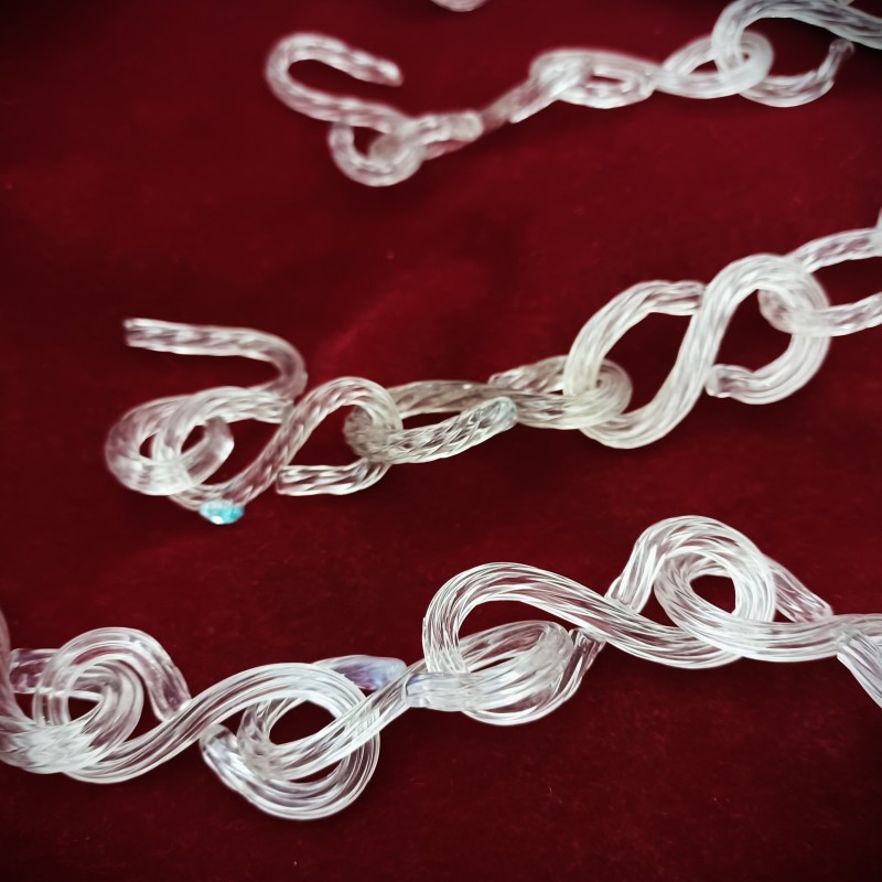 Venetian clear Glass Chain 5 lengths
