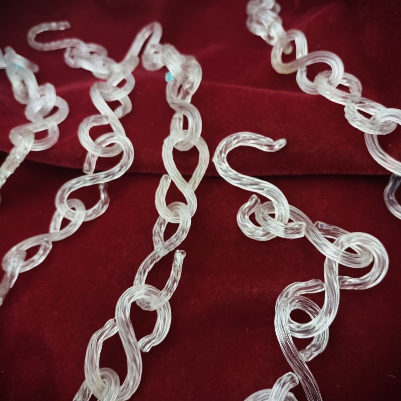 Venetian clear Glass Chain 5 lengths