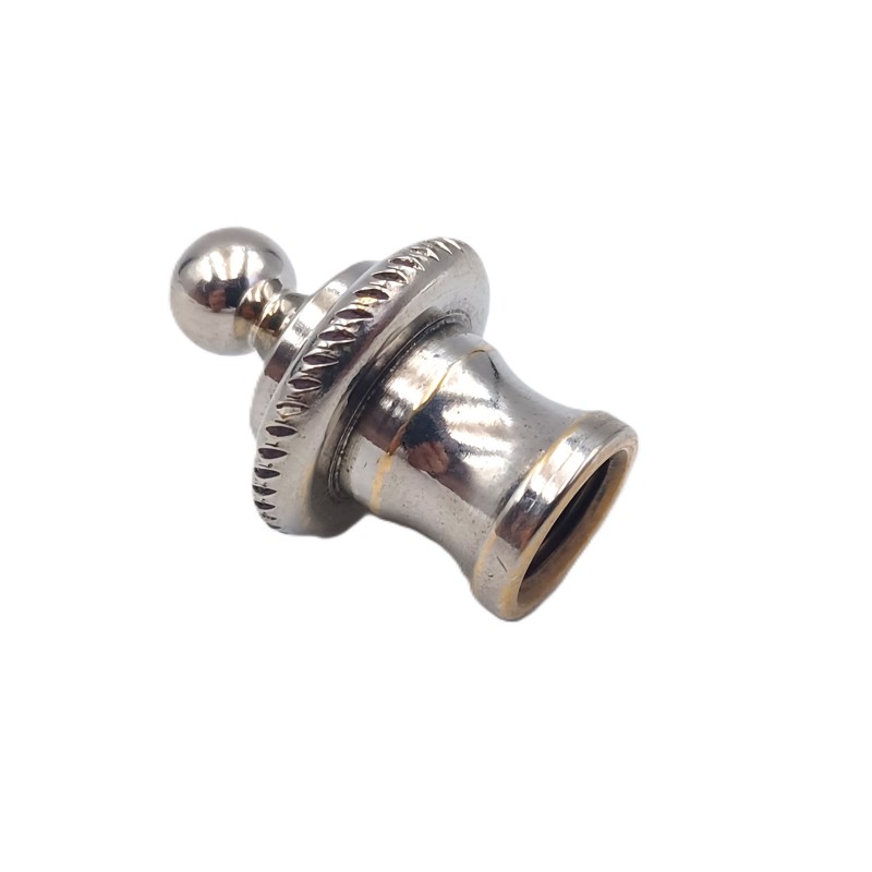 CHANDELIER ROPE EDGE FINIAL NICKEL PLATED BRASS 10MM THREAD 