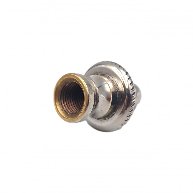 CHANDELIER ROPE EDGE FINIAL NICKEL PLATED BRASS 10MM THREAD 