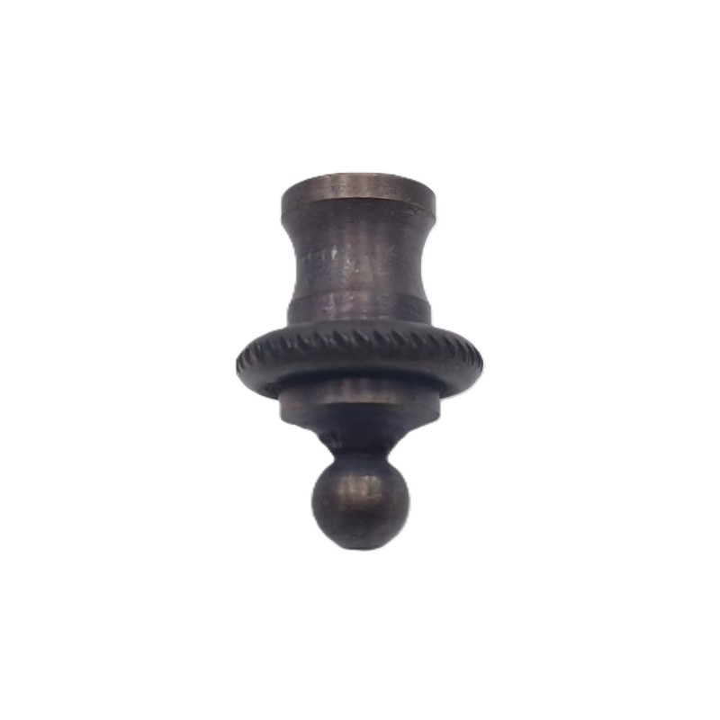 OLD BRONZE CHANDELIER ROPE EDGE FINIAL SOLID BRASS