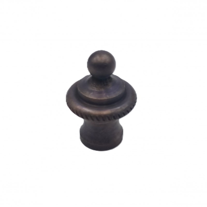 OLD BRONZE CHANDELIER ROPE EDGE FINIAL SOLID BRASS