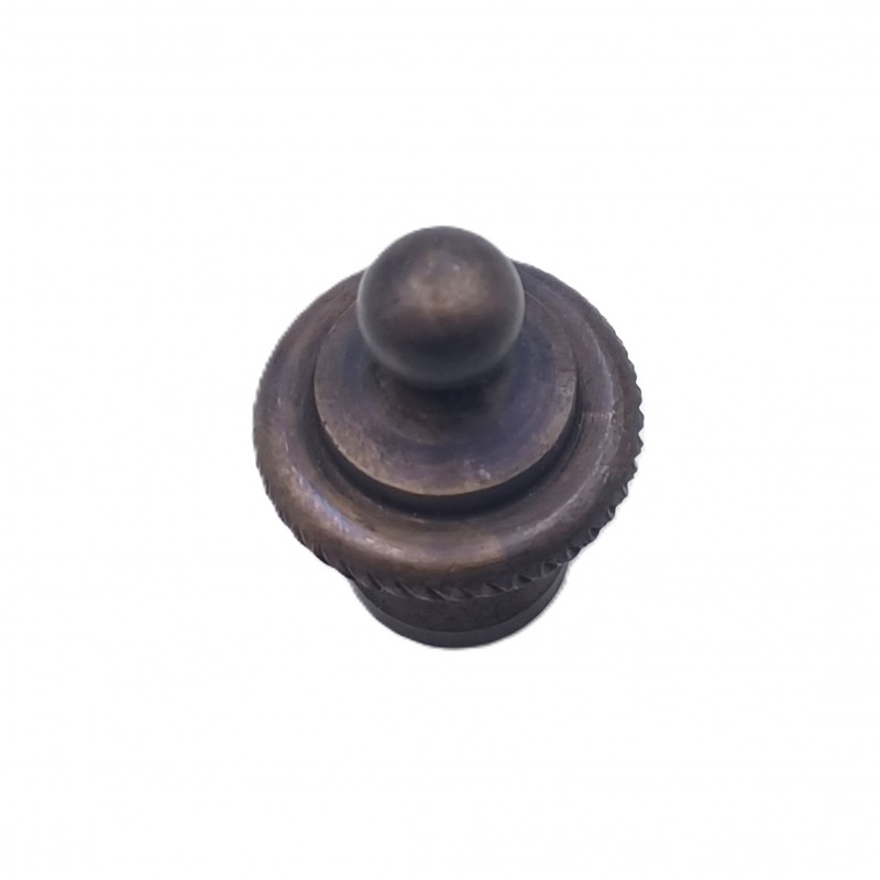 OLD BRONZE CHANDELIER ROPE EDGE FINIAL SOLID BRASS