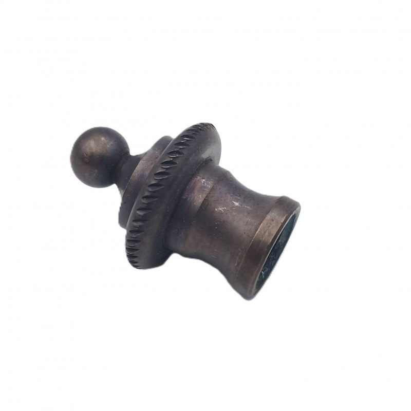 OLD BRONZE CHANDELIER ROPE EDGE FINIAL SOLID BRASS