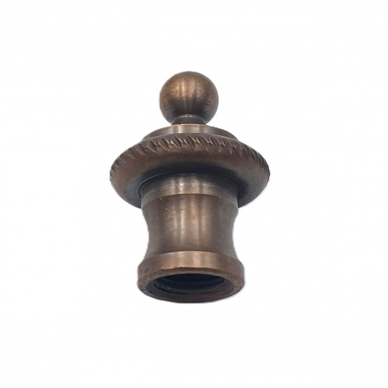 Antique brass rope edge finial for lighting and chandeliers
