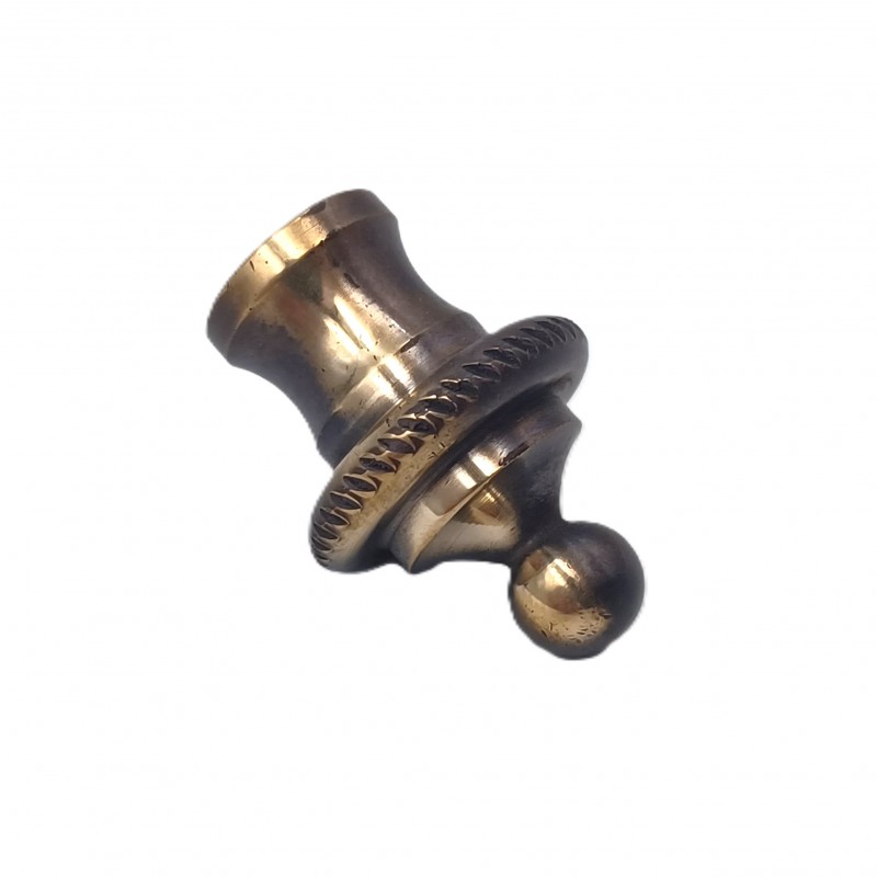 Brushed antique rope edge finial for lighting and chandeliers
