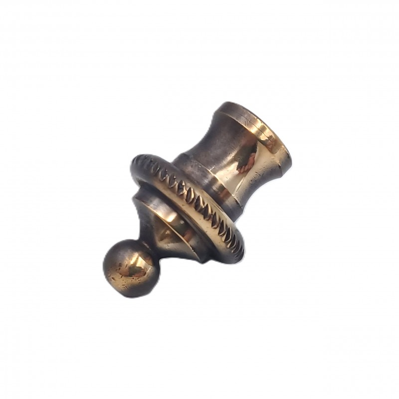 Brushed antique rope edge finial for lighting and chandeliers