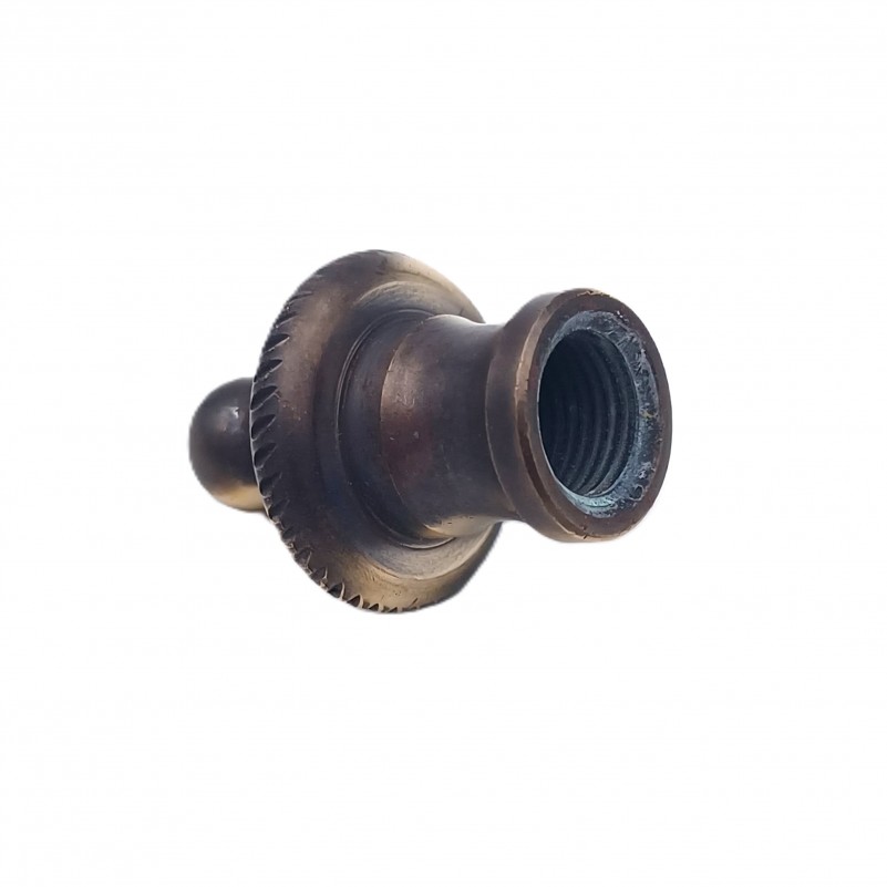 Brushed antique rope edge finial for lighting and chandeliers