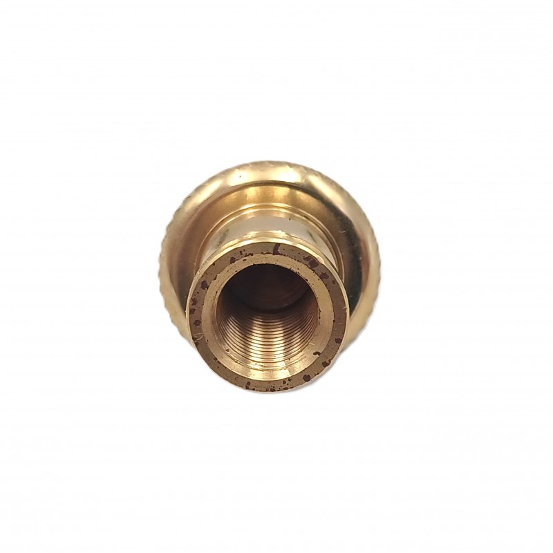 CHANDELIER ROPE EDGE FINIAL CAST POLISHED BRASS 10MM THREAD