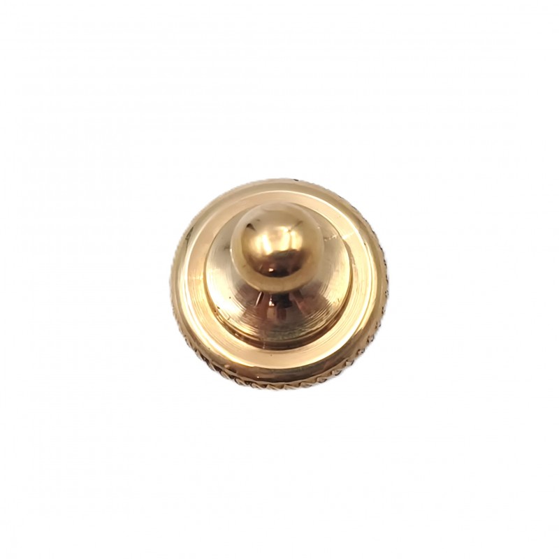 CHANDELIER ROPE EDGE FINIAL CAST POLISHED BRASS 10MM THREAD