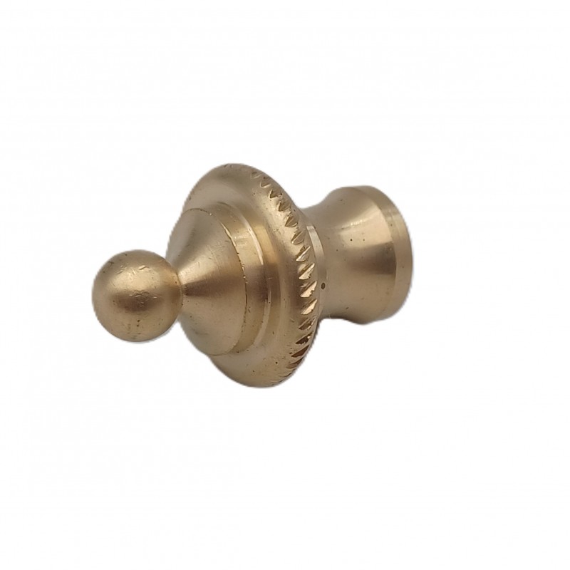 CHANDELIER ROPE EDGE FINIAL CAST BRASS 10MM THREAD