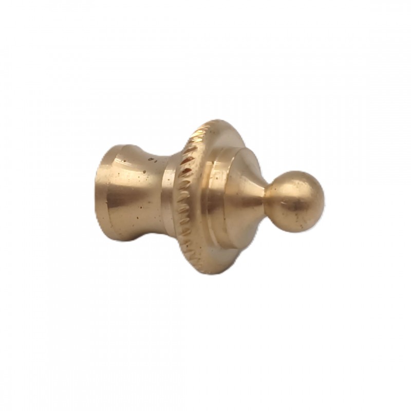 CHANDELIER ROPE EDGE FINIAL CAST BRASS 10MM THREAD