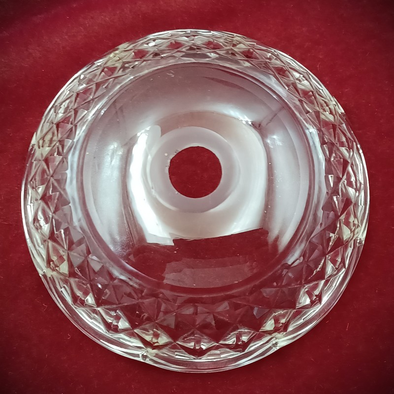 Antique glass candle drip tray 