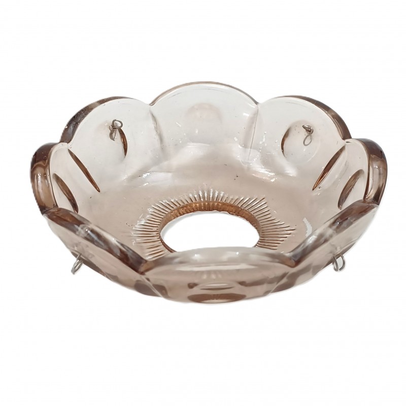 Chandelier glass Bobeche smoke tint 