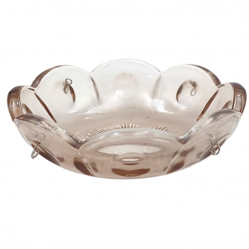 Chandelier glass Bobeche smoke tint 