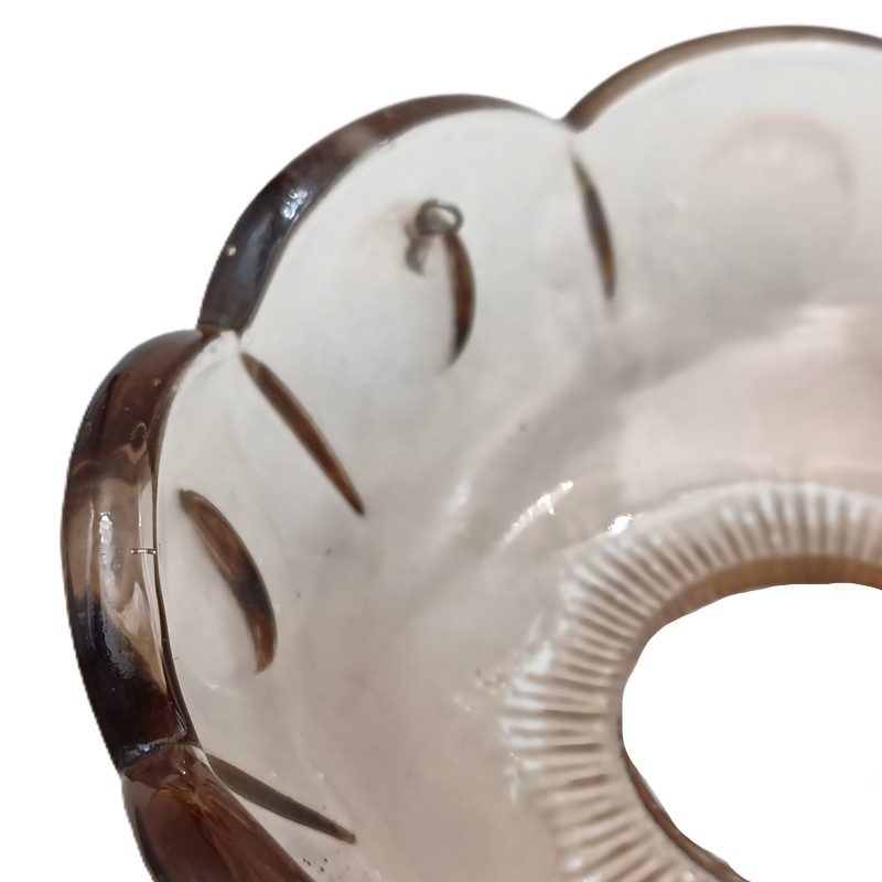 Chandelier glass Bobeche smoke tint 